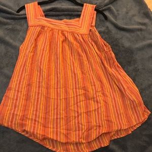 Flowy summer striped trapeze tank